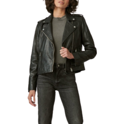 Lucky Brand Classic Leather Moto Jacket - Washed Black