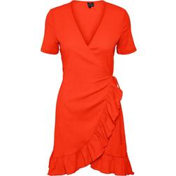 Vero Moda Haya Short Dress - Orange/Spicy Orange