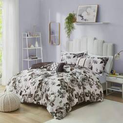 Intelligent Design Hannah Duvet Cover White, Black (228.6x223.52cm)