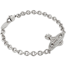 Vivienne Westwood Mini Bas Relief Chain Bracelet - Silver/Transparent