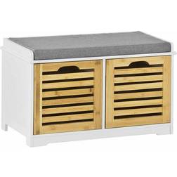 SoBuy FSR23-K-WN, 2 Drawers Storage Bench