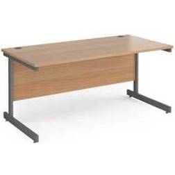 Dams International Rectangular Straight with Beech Writing Desk