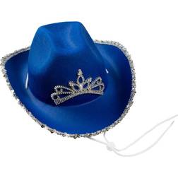 Blå Cowboyhatt med Tiara