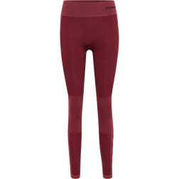 Hummel Clea Seamless Mid Waist Tights Women - Cabernet