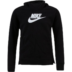 NIKE Girl's Sportwear Pullover Hoodie - Black/White