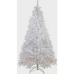 Northlight 7' Snow Pre-Lit Flocked Artificial Clear Lights