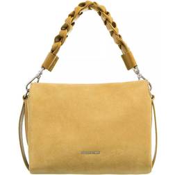 Coccinelle Satchels Boheme Suede Bimaterial yellow Satchels for ladies