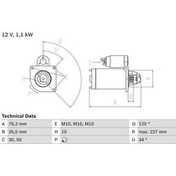 Bosch 0 986 017 060 Anlasser