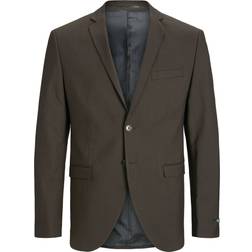 Jack & Jones Solaris Super Slim Fit Blazer - Brown/Black Ink