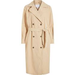 Vila Lång Trenchcoat Beige