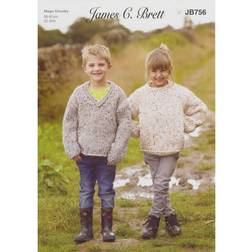 Jamescbrett James Brett JB756 Mega Chunky Knitting Pattern Childrens Sweaters
