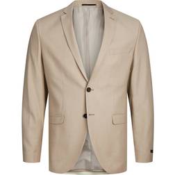 Jack & Jones Solaris Super Slim Fit Blazer - Beige/Pure Cashmere