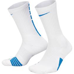 Nike Adult Elite Crew Socks White/Royal