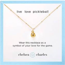 Chelsea Charles Pickleball Charm Necklace, Men's, Gold