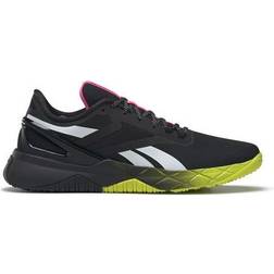 Reebok Men's Nanoflex Cross Trainer, Black/Atomic Pink/Acid Yellow