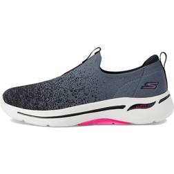 Skechers Go Walk Arch Fit Lunar Views Black/Hot Pink