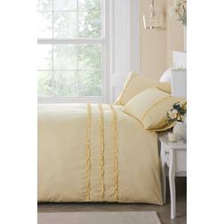 Serene Felicia Frill Ruffle Embellished Skin Duvet Cover Yellow