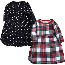 Hudson Baby Cotton Dresses - White Tartan