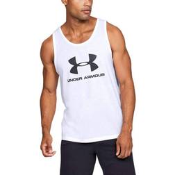 Under Armour Sportstyle Logo Tank ärmelloses Sportshirt, White/Black 101