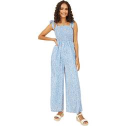 Yumi Mela London Ditsy Print Jumpsuit, Blue