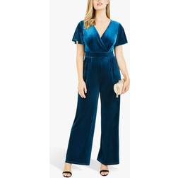 Yumi Velvet Angle Sleeve Jumpsuit