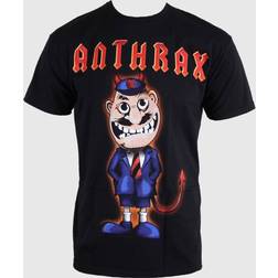 ROCK OFF Anthrax mens t shirt black cartoon tnt uniformed devil cover