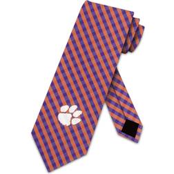 Eagles Wings Clemson Tigers Gingham Tie