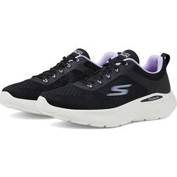 Skechers Go Run Lite för kvinnor, Svart textil lila trim