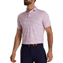 FootJoy Men's Cloud Camo Lisle Golf Polo, Medium, Pink