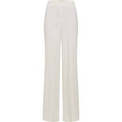 Stella McCartney High Waist Viscose Crepe Straight Pants - Cream