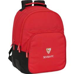 Safta Skoletaske Sevilla Fútbol Club Sort Rød 32 x 42 x 15 cm