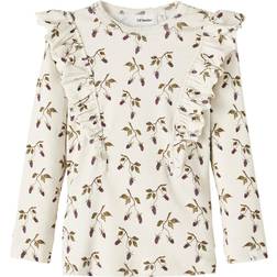 Name It Gaya LS Slim Top - Turtledove (13221702)