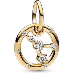 Pandora Moments Cancer Zodiac Bedel 762708C01 Met Karaat Gouden Plating