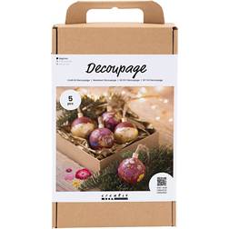 Creativ Company DIY Kit Decoupage Christmas Baubles Red 977590