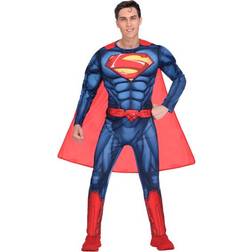 Amscan Amscan-361-0192937138083 Amscan-9906101 Disfraz Clásico De Superman Warner Bros Para Hombre (grande) Multicolor, Large: 42-46" (9906101)