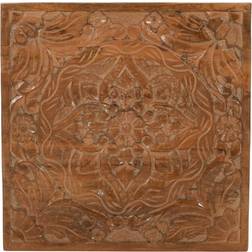 IH Design Colymone Carved Brown Wall Decor 40x40cm