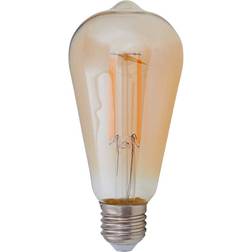 Lindby E27 LED-Rustikalampe 6W 500 lm, amber 1.800 K