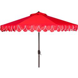 Safavieh Outdoor Umbrellas RED Red Elegant Valance