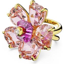 Swarovski Florere Crystal Double Ring Pink/Gold