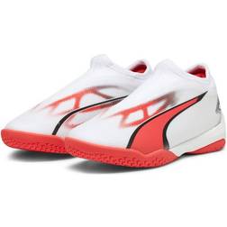 Puma Ultra Match LL IT Mid HallenFußballschuhe Kinder 01 white/black/fire orchid