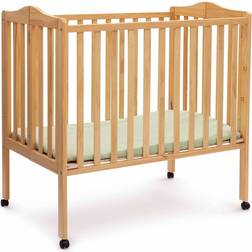 Delta Children Folding Portable Mini Baby Crib with 1.5-inch Mattress