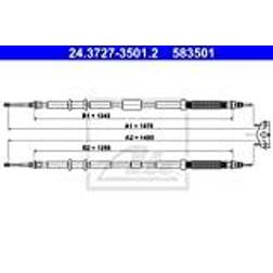 ATE Seilzug, Feststellbremse hinten 24.3727-3501.2