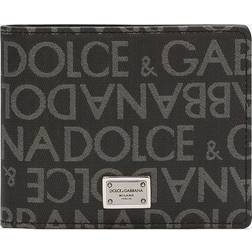 Dolce & Gabbana Coated Jacquard Bifold Wallet - Man Wallets Mehrfarbig Stoff Onesize