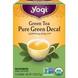 Yogi Green Tea Pure Green Decaf Tea 31g 16st
