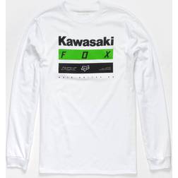 Fox Herren Langärmliges Premium-t-shirt Kawasaki Stripes T Shirt, Optic White