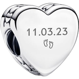 Pandora Engravable Heart Charm - Silver