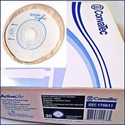 Convatec activelife one piece stoma cap 175611 box of 30