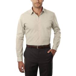 Van Heusen Men's Dress Shirt Fitted Poplin Solid - Stone