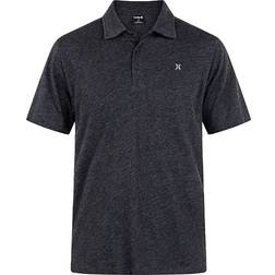 Hurley Men's Ace Vista Short Sleeve Polo, Medium, Black Heather