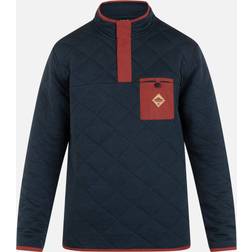 Hurley Middleton Quilted 1/4 Snap Fleece T-Shirt in Armored Navy